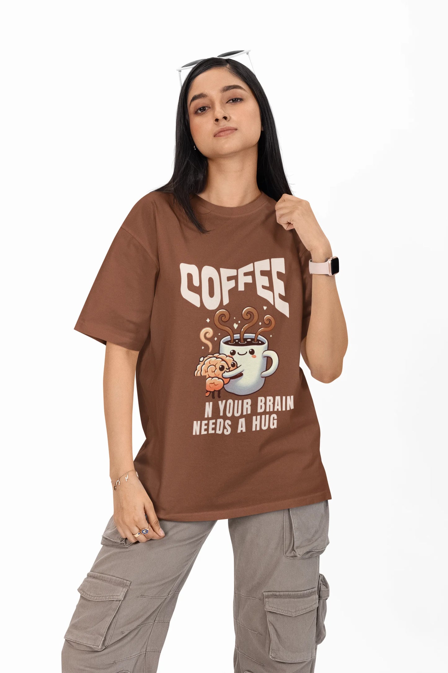 "Coffee - When Your Brain Needs A Hug" | Women’s Coffee Lovers T-shirt