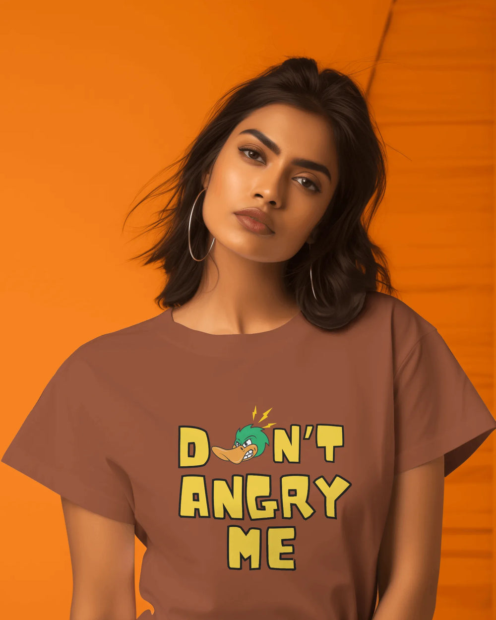 "Don’t Angry Me – Angry Duck Attitude T-Shirt" | Women’s T-shirt for Animal Lovers
