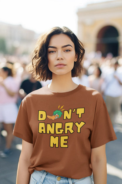 "Don’t Angry Me – Angry Duck Attitude T-Shirt" | Women’s T-shirt for Animal Lovers