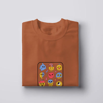 Funky Monster Face Cartoon T-Shirt for Women from Woven Weft