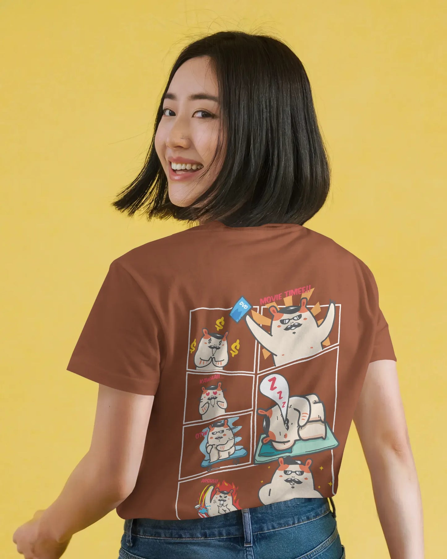 Funny Comic Panel Cartoon T-Shirt for Anime Lovers for Women
