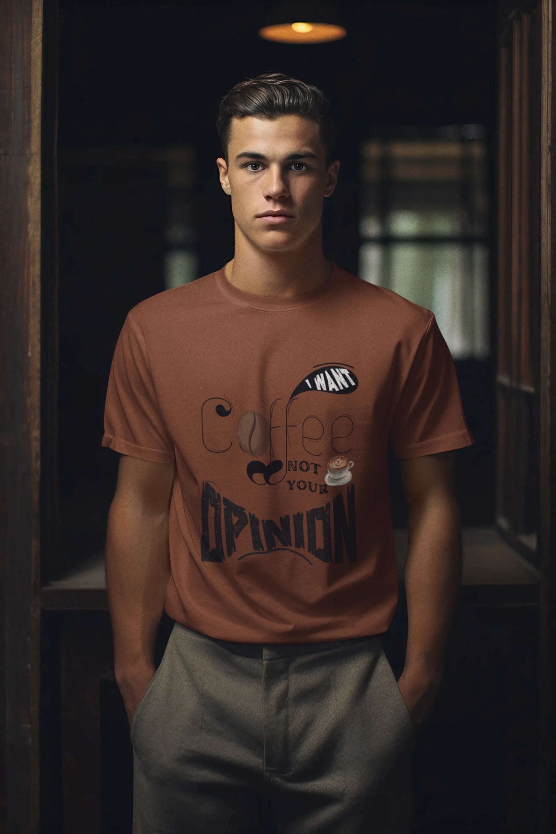 "I Want Coffee - Not Your Opinion" | Men’s Coffee Lovers T-shirt