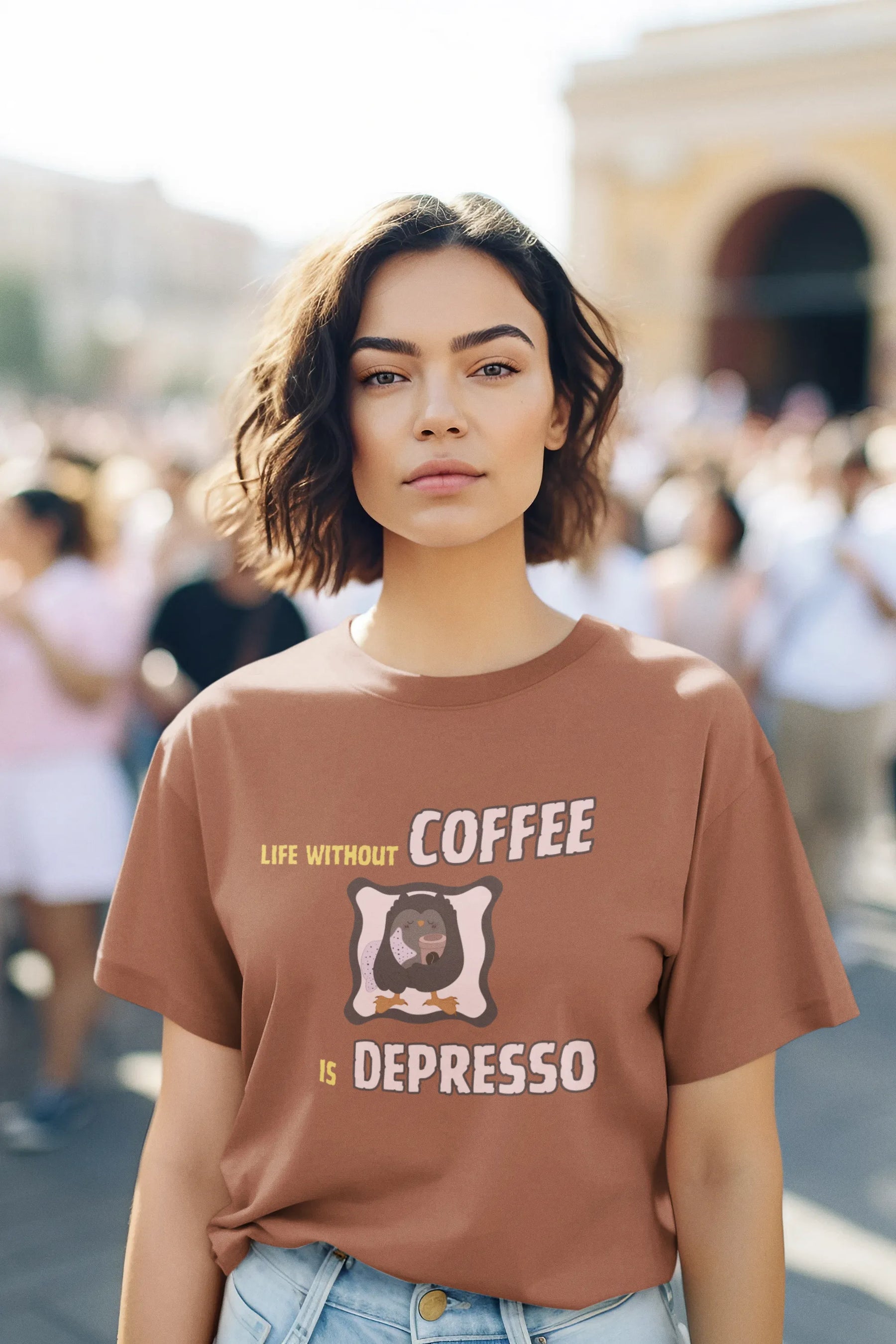 "Life Without Coffee Is Depresso" | Women’s Coffee Lovers T-shirt