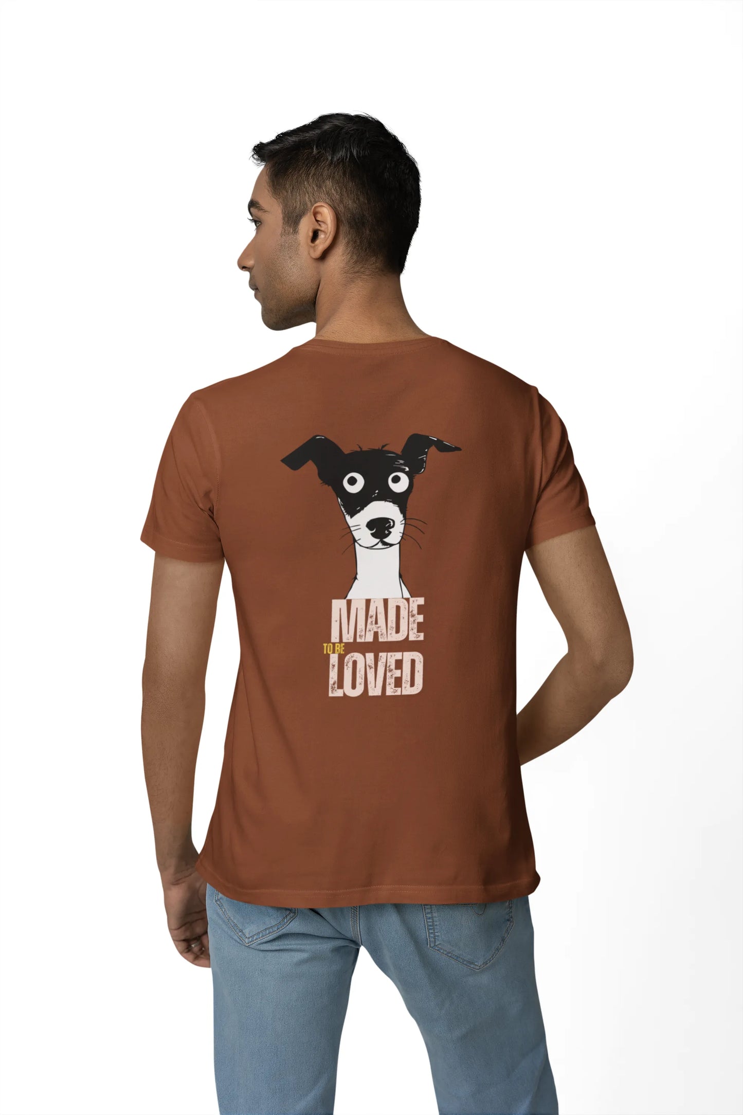 Made to Be Loved – Loyal Rescue Dog T-Shirt for Men