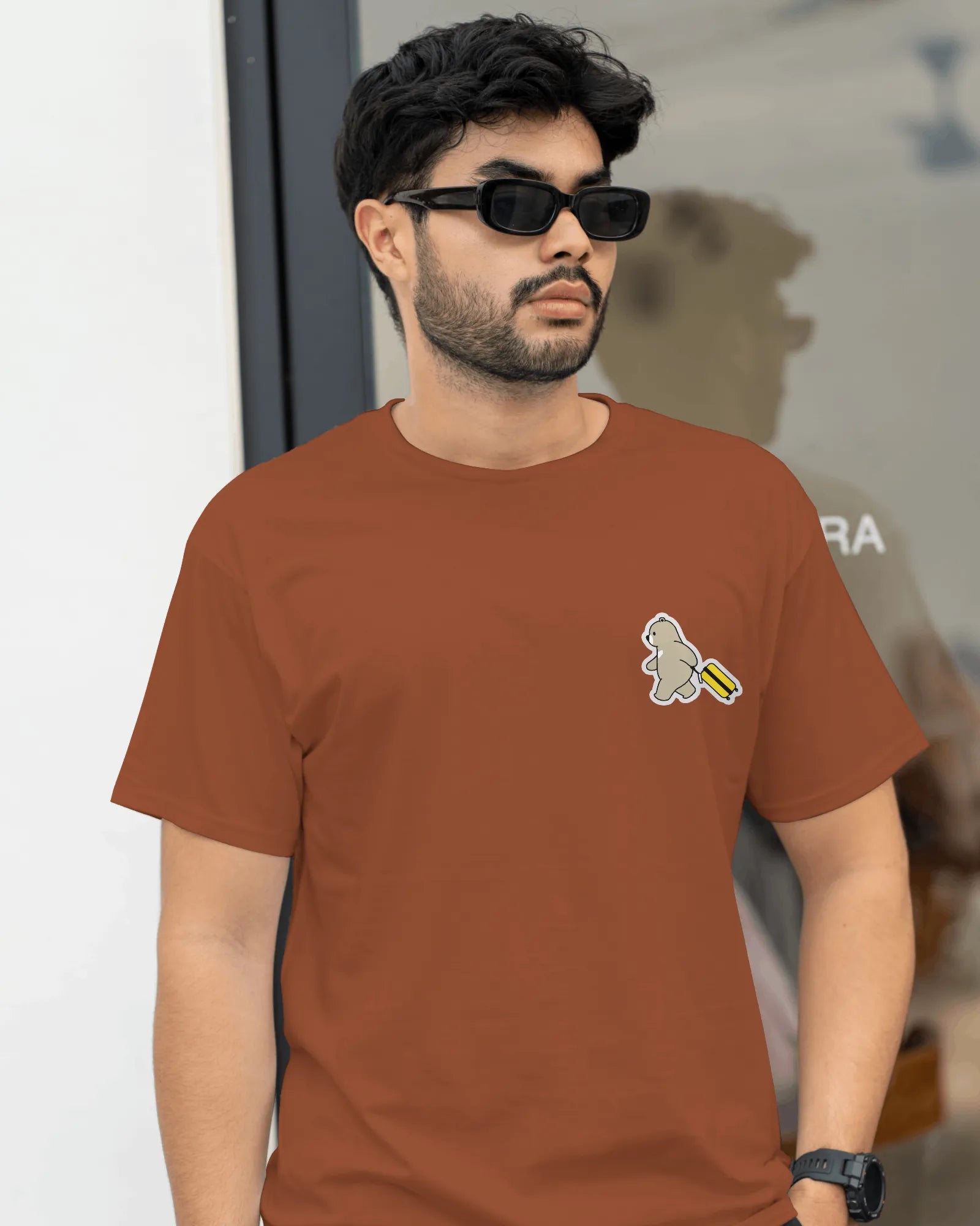 Wander Bear – Playful Travel Bear T-Shirt for Men
