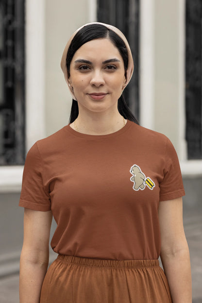 "Wander Bear – Playful Travel Bear T-Shirt for Those Who Love Adventures" | Women’s T-shirt for Animal Lovers