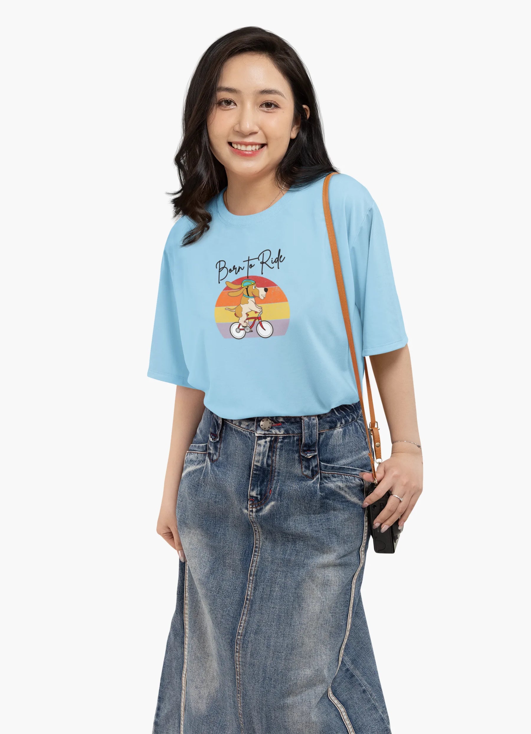 Born to Ride – Adventure Dog Biking T-Shirt for Women