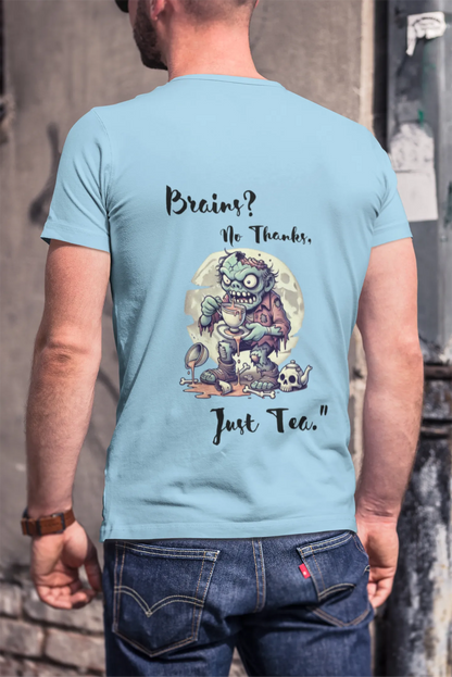 "Brains? No Thanks, Just Tea" | Men’s T-shirt for Tea Lovers