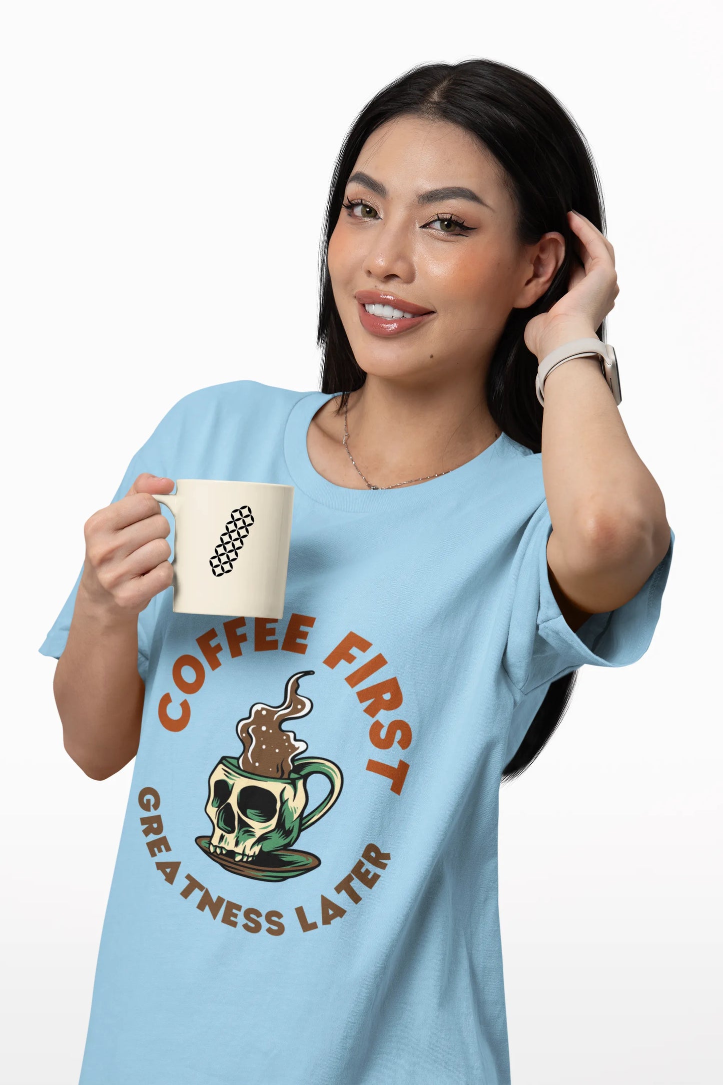 "Coffee First - Greatness Later" | Women’s Coffee Lovers T-shirt