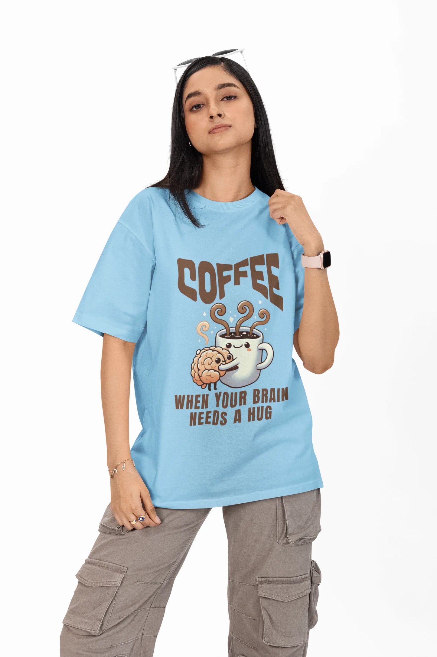 "Coffee - When Your Brain Needs A Hug" | Women’s Coffee Lovers T-shirt