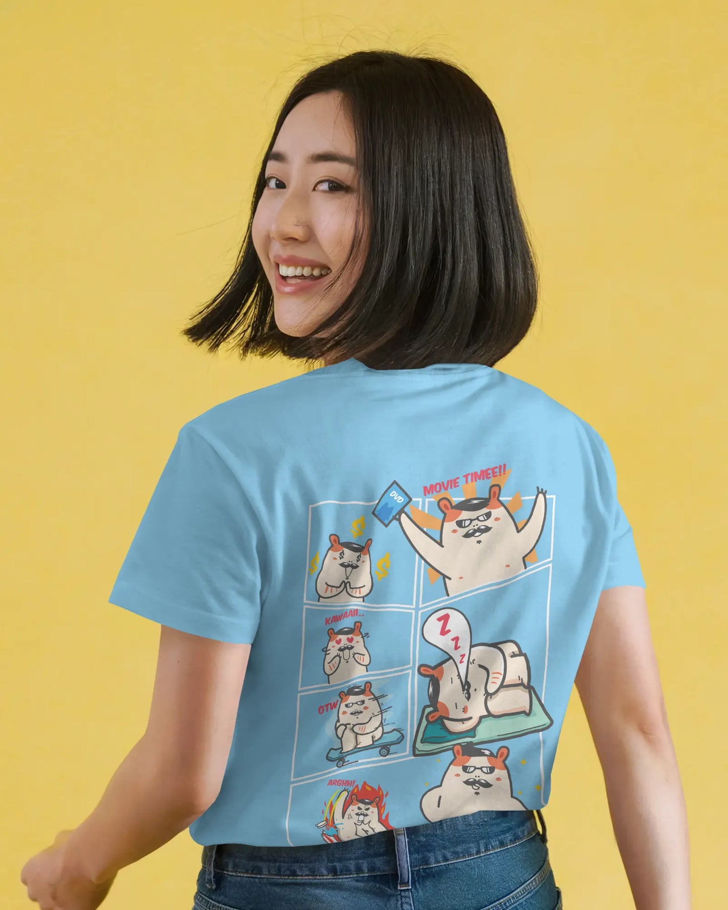 Funny Comic Panel Cartoon T-Shirt for Anime Lovers for Women