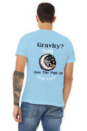 "Gravity? Nah - Just The Pull of Good Tea" | Men’s T-shirt for Tea Lovers