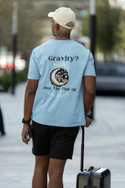 "Gravity? Nah - Just The Pull of Good Tea" | Men’s T-shirt for Tea Lovers