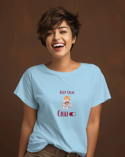 "Keep Calm - Chai" | Women’s T-shirt for Tea Lovers