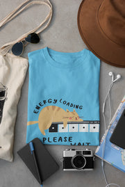 "Low Battery Mode Activated – Cute Lazy Cat Graphic Tee" | Women’s T-shirt for Animal Lovers