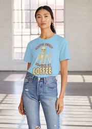 "Positive Energy Powered By Coffee" | Women’s Coffee Lovers T-shirt