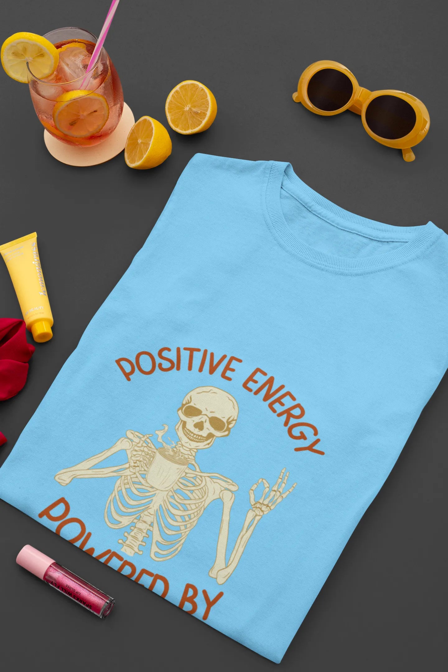 "Positive Energy Powered By Coffee" | Women’s Coffee Lovers T-shirt