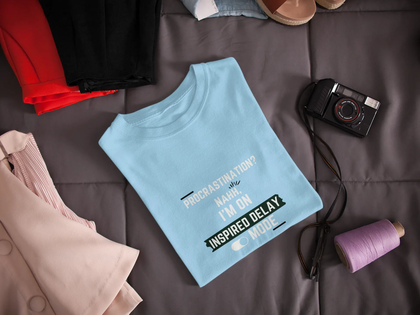 "Procrastination? Nahh I'm on Inspired Delay Mode" | Men’s Motivational T-shirt