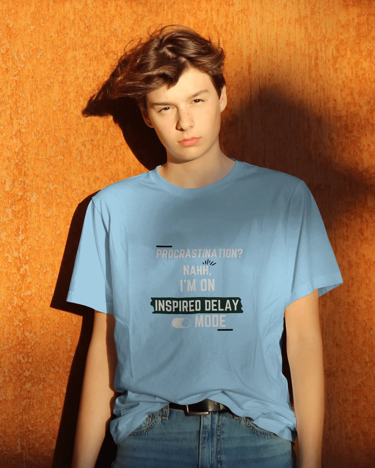 "Procrastination? Nahh I'm on Inspired Delay Mode" | Men’s Motivational T-shirt
