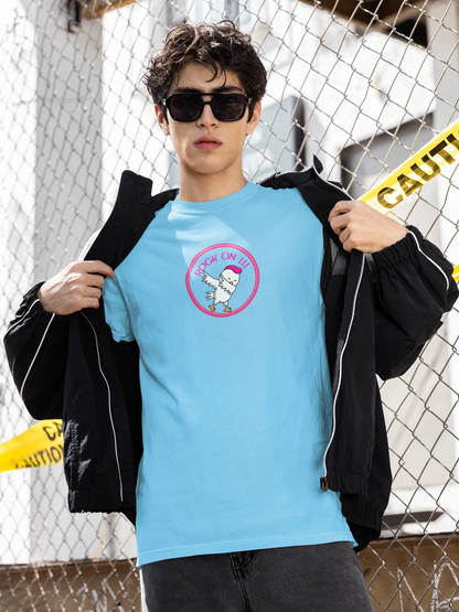 Rock On Dabbing Chicken Graphic T-Shirt for Men