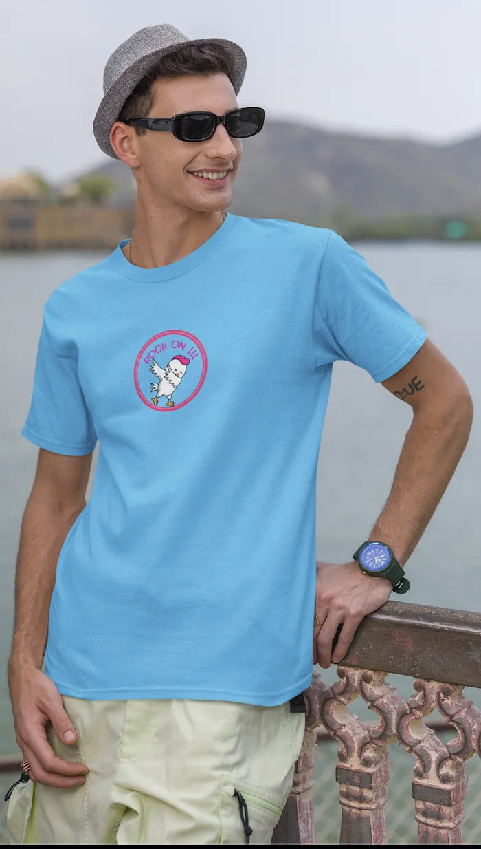 Rock On Dabbing Chicken Graphic T-Shirt for Men