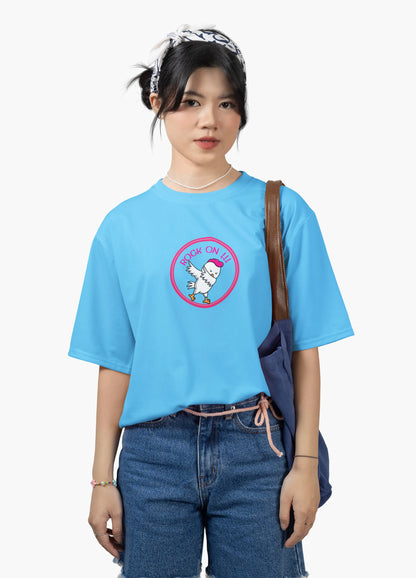 Rock On Dabbing Chicken Graphic T-Shirt for Women