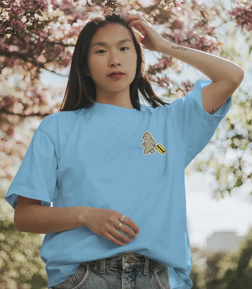 Wander Bear – Playful Travel Bear T-Shirt for Women