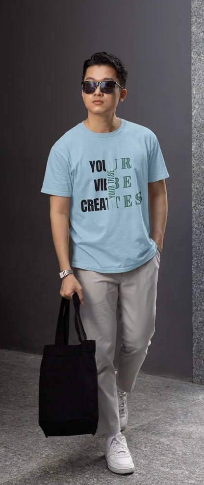 "Your Vibe Creates Your Tribe" | Men’s Motivational T-shirt