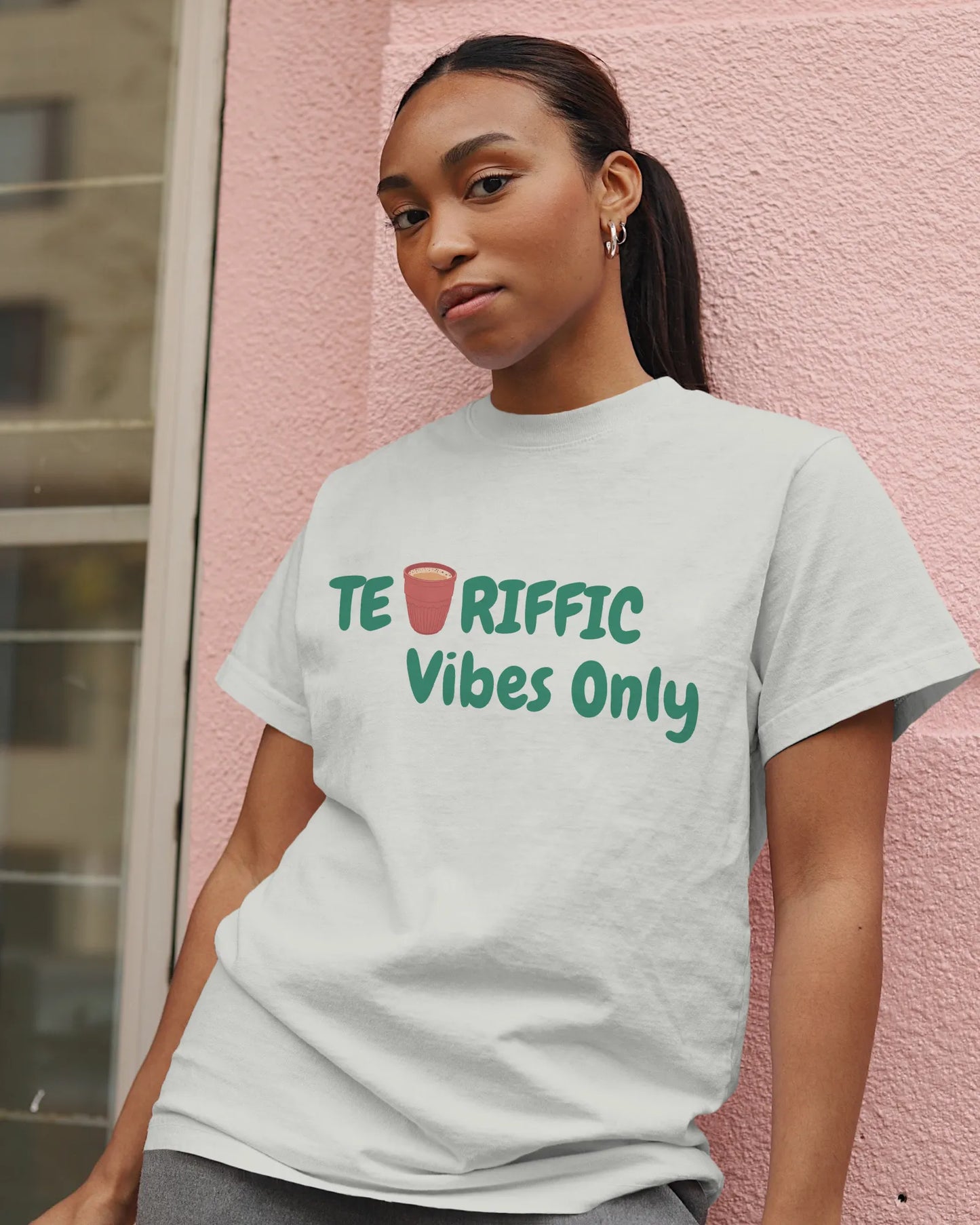 "Tea_Riffic Vibes" | Women 's T-Shirt for Tea Lovers