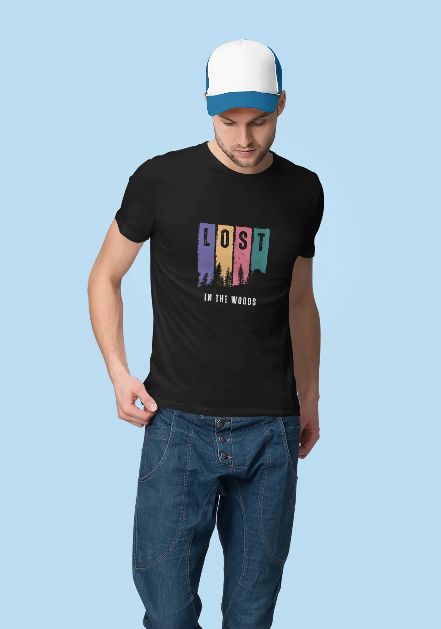 "Lost in The Woods" | Men 's T-Shirt for Travellers